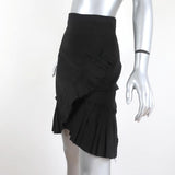Isabel Marant Skirt Rebel Black Pleated Stretch Linen Size 38 available at CelebrityOwned.com img_2