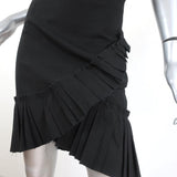 Isabel Marant Skirt Rebel Black Pleated Stretch Linen Size 38 available at CelebrityOwned.com img_3