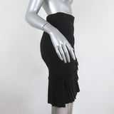 Isabel Marant Skirt Rebel Black Pleated Stretch Linen Size 38 available at CelebrityOwned.com img_4