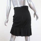 Isabel Marant Skirt Rebel Black Pleated Stretch Linen Size 38 available at CelebrityOwned.com img_5