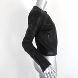 J Brand Moto Jacket Marie Black Quilted Leather Size Small Biker Jacket available at CelebrityOwned.com img_6