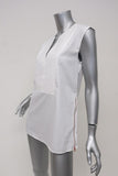 J.Crew Sleeveless Side-Zip Top White Cotton Blouse Size 2 Tall Style C2039 NEW available at CelebrityOwned.com img_2