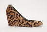 J.Crew Wedge Pump Martina Leopard Print Calf Hair Size 6.5