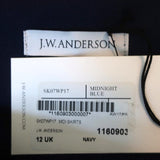 JW Anderson Asymmetric Side-Button Midi Skirt Midnight Blue Size US 8 NEW available at CelebrityOwned.com img_6