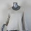 James Perse Hoodie Sweatshirt Ivory Melange Size 3 Cropped Sleeve Pullover