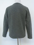 James Perse Sweatshirt French Terry Drawstring Hem Pullover Heather Olive Size 0 available at CelebrityOwned.com img_3
