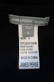 James Perse Twisted Seam Midi Skirt Black Crepe Size 0 available at CelebrityOwned.com img_5