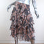 Jason Wu Tiered Skirt Glen Plaid & Floral Print Silk Chiffon Size 6