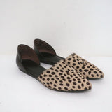 Jenni Kayne d'Orsay Flats Ivory Cheetah Print Calf Hair & Brown Leather Size 37 available at CelebrityOwned.com img_1