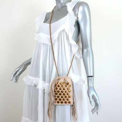 Jerome Dreyfuss Mini Crossbody Bag Gary Cream Studded Fringed Leather available at CelebrityOwned.com img_1