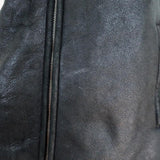 Jil Sander Shearling Jacket Black Leather & Ribbed Knit Size 38 available at CelebrityOwned.com img_3