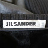 Jil Sander Shearling Jacket Black Leather & Ribbed Knit Size 38 available at CelebrityOwned.com img_7
