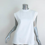 Jil Sander Sleeveless Top White Cotton Size Extra Small Muscle Tee NEW available at CelebrityOwned.com img_1