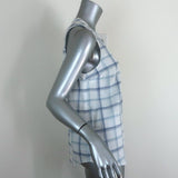 Joie Tank Top Capucine White/Blue Plaid Cotton Size Small Sleeveless Blouse NEW available at CelebrityOwned.com img_4