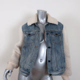 La Vie Rebecca Taylor Denim & Faux Fur Jacket Size Small available at CelebrityOwned.com img_2