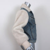 La Vie Rebecca Taylor Denim & Faux Fur Jacket Size Small available at CelebrityOwned.com img_4