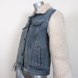 La Vie Rebecca Taylor Denim & Faux Fur Jacket Size Small available at CelebrityOwned.com img_6