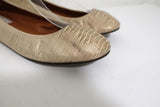 Lanvin Ballet Flats Cream/Gold Lizard-Embossed Leather Size 38.5 available at CelebrityOwned.com img_3