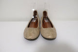 Lanvin Ballet Flats Cream/Gold Lizard-Embossed Leather Size 38.5 available at CelebrityOwned.com img_4