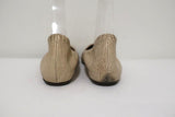 Lanvin Ballet Flats Cream/Gold Lizard-Embossed Leather Size 38.5 available at CelebrityOwned.com img_8