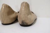 Lanvin Ballet Flats Cream/Gold Lizard-Embossed Leather Size 38.5 available at CelebrityOwned.com img_9