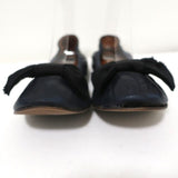 Lanvin Bow Ballet Flats Navy Leather Size 38.5 available at CelebrityOwned.com img_4