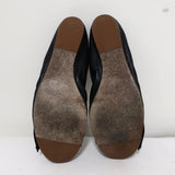 Lanvin Bow Ballet Flats Navy Leather Size 38.5 available at CelebrityOwned.com img_9