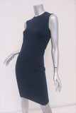 Lanvin Dress Navy Neoprene Size 36 Sleeveless Sheath available at CelebrityOwned.com img_2
