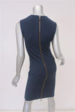 Lanvin Dress Navy Neoprene Size 36 Sleeveless Sheath available at CelebrityOwned.com img_3