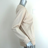 Lanvin Pearl-Trim Sweatshirt Light Beige Cotton Size Small Crewneck Pullover available at CelebrityOwned.com img_6