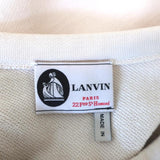 Lanvin Pearl-Trim Sweatshirt Light Beige Cotton Size Small Crewneck Pullover available at CelebrityOwned.com img_9
