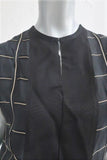 Lanvin Top Black Checked Viscose-Blend Size 38 Sleeveless Blouse available at CelebrityOwned.com img_5
