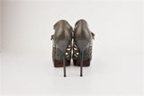 Lanvin Tortoiseshell Platform Sandal Taupe Gray Leather Size 39 Open Toe Heel available at CelebrityOwned.com img_5