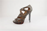 Lanvin Tortoiseshell Platform Sandal Taupe Gray Leather Size 39 Open Toe Heel available at CelebrityOwned.com img_6