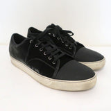 Lanvin Velvet Cap Toe Low Top Sneakers Black Size 11 available at CelebrityOwned.com img_1