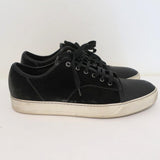 Lanvin Velvet Cap Toe Low Top Sneakers Black Size 11 available at CelebrityOwned.com img_3