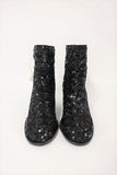 Laurence Dacade Babacar Sequin Boots Black Size 38.5 Double Buckle Mid-Heel NEW available at CelebrityOwned.com img_4
