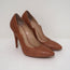 Loeffler Randall Pumps Irina Brown Leather Size 7.5 Pointed Toe Heels