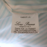 Loro Piana Button Down Shirt Cream/Blue Striped Size 48 Long Sleeve Blouse NEW available at CelebrityOwned.com img_9