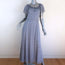 LoveShackFancy Maxi Dress Evelyn Blue Floral Print Ruffled Chiffon Size 2