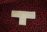 MICHAEL Michael Kors Dress Red Printed Chiffon Size Small Cascade-Sleeve Mini available at CelebrityOwned.com img_5