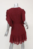 MICHAEL Michael Kors Dress Red Printed Chiffon Size Small Cascade-Sleeve Mini available at CelebrityOwned.com img_6