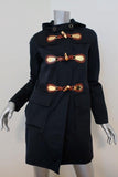 MICHAEL Michael Kors Toggle Duffle Coat Navy Cotton-Blend Size Extra Small available at CelebrityOwned.com img_3