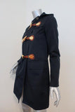 MICHAEL Michael Kors Toggle Duffle Coat Navy Cotton-Blend Size Extra Small available at CelebrityOwned.com img_5