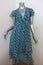 MICHAEL Michael Kors Wrap Dress Blue Floral Print Georgette Size Extra Small