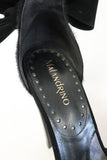 Malandrino Platform Sandal Black Suede & Pony Hair Size 37 Ankle Wrap Wood Heel available at CelebrityOwned.com img_10