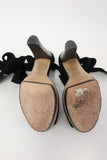Malandrino Platform Sandal Black Suede & Pony Hair Size 37 Ankle Wrap Wood Heel available at CelebrityOwned.com img_11