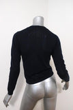 Malo Cardigan Navy Cotton Knit Size 38 V-Neck Sweater available at CelebrityOwned.com img_5