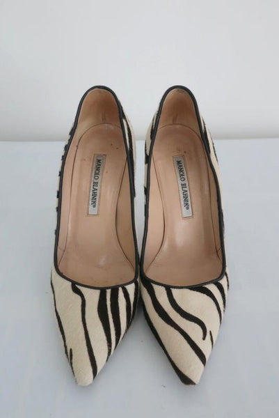 Manolo blahnik zebra cheap