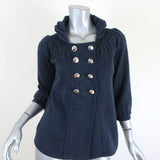 Marc by Marc Jacobs Double Breasted Jacket Navy Wool Knit Size Extra Small available at CelebrityOwned.com img_1